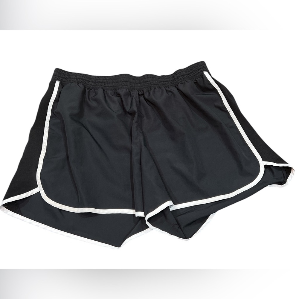 Just My Size Women’s Black Athletic Shorts with White Trim size 3X
